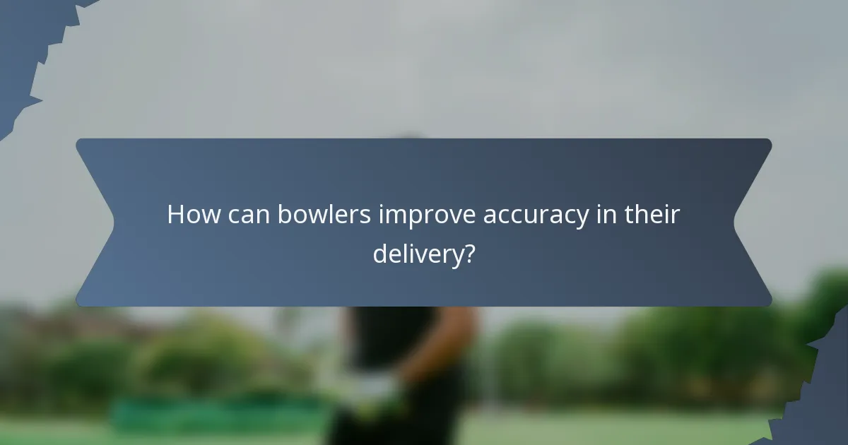 How can bowlers improve accuracy in their delivery?